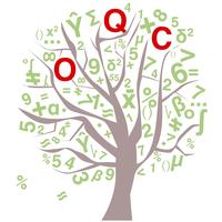Oxford Q-Step logo tree with random letters and numbers as leaves
